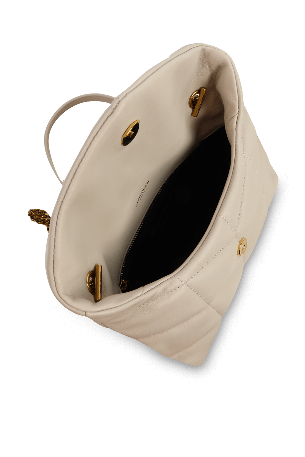 תמונת פנים של תיק לולו פאפר מעור לבן