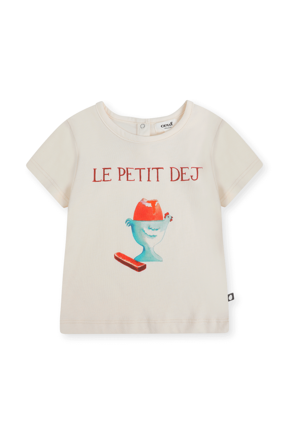 תמונה קידמית של חולצת טי עם הדפס תרנגול