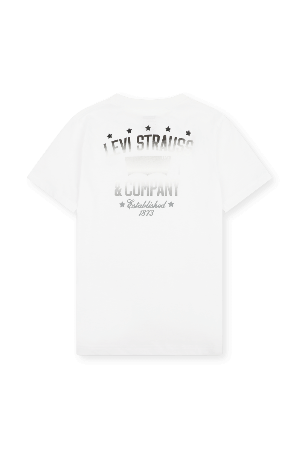 גילאי 8-16 חולצת טי לבנה עם הדפס LEVI`S KIDS