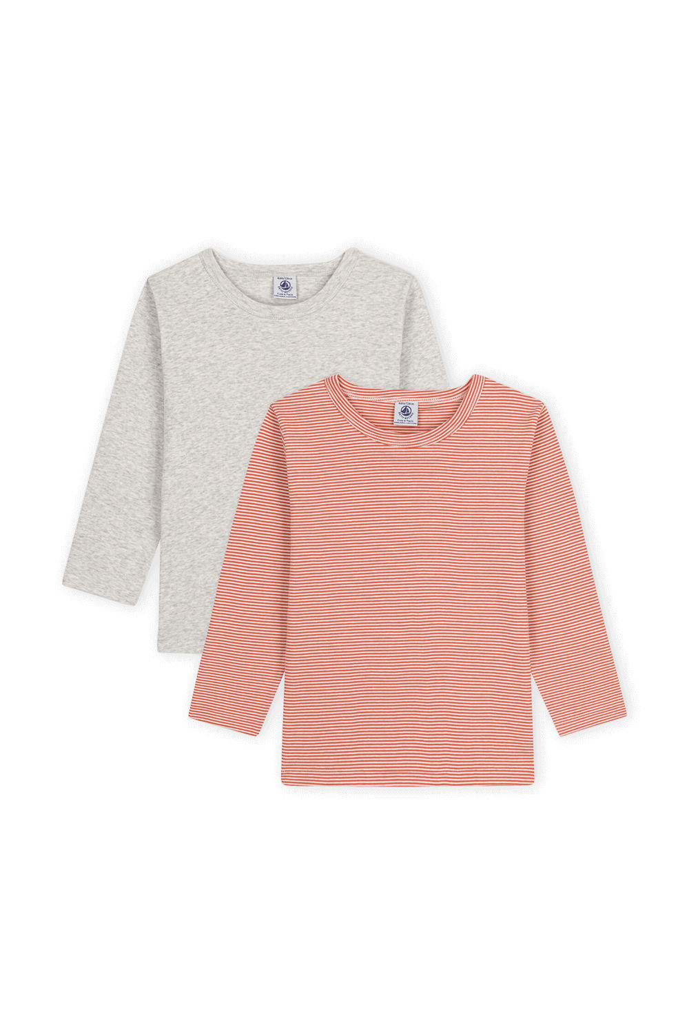 תמונה קידמית של מארז 2 חולצות בייסיק בהדפס פסים - גילאי 6-12