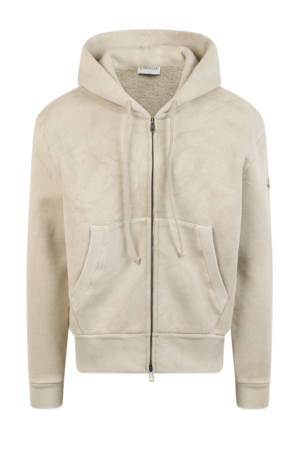 תמונה קידמית של סווטשירט קפוצ'ון בגוון אוף-וויט