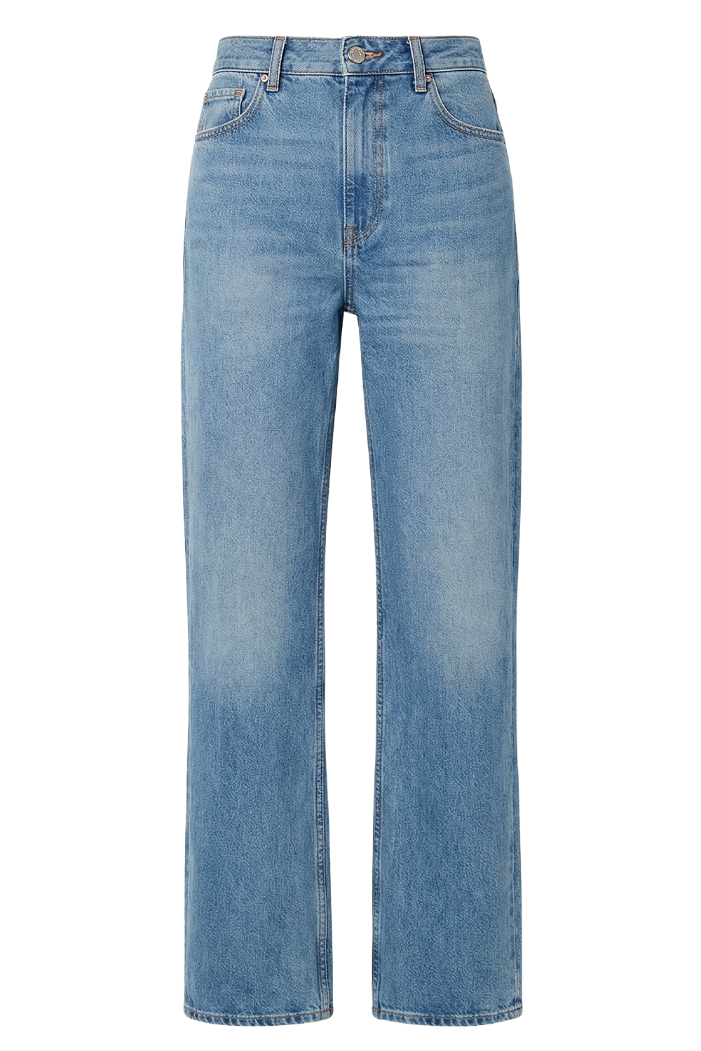 תמונה אחורית של מכנסי ג'ינס בגזרה משוחררת