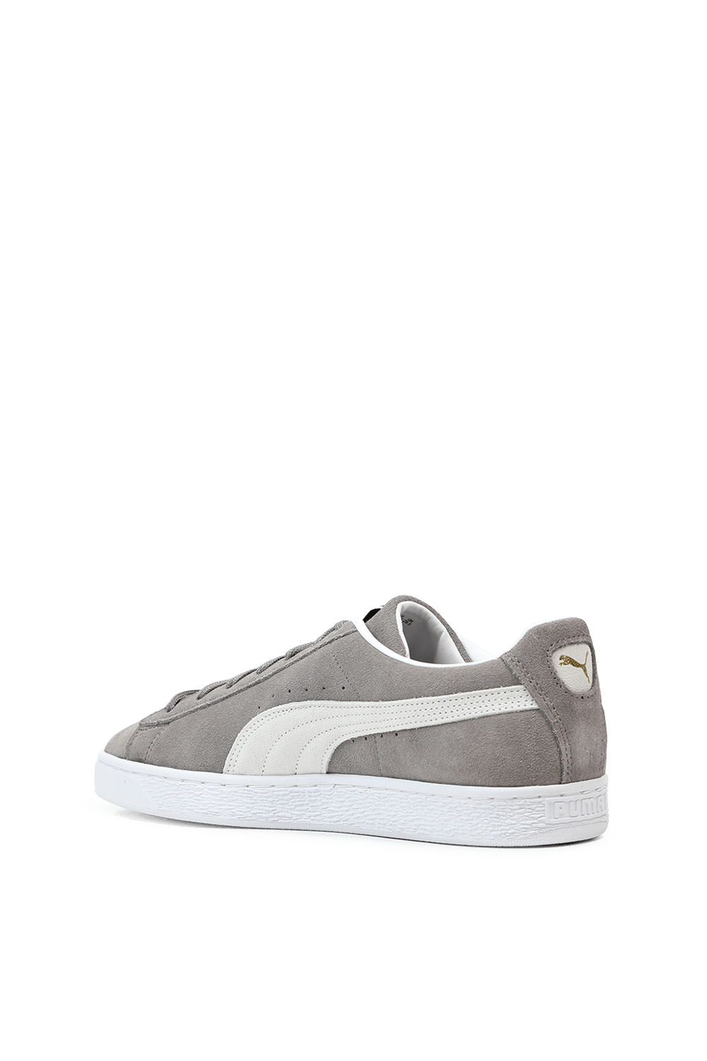 puma grey white shoes