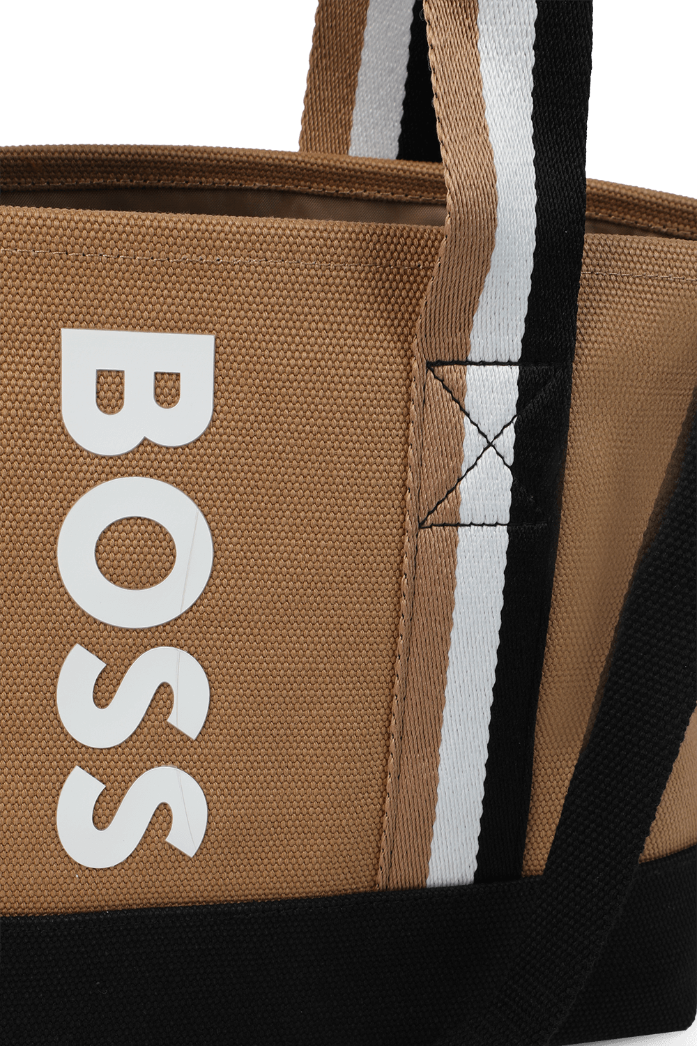 תמונת תקריב של בוס כלבים- תיק נשיאה עם  הדפס