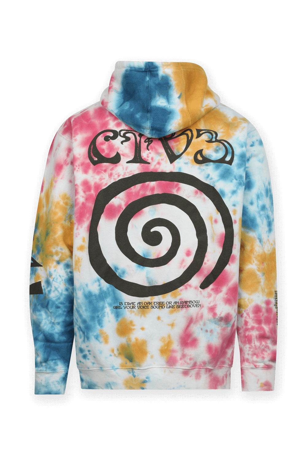 תמונה אחורית של CTV3 Tour Hoodie in Multicolor Tie Dye