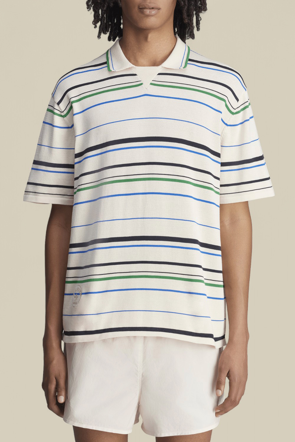 תמונת דוגמן קידמית של אדידס X וולס בונר חולצת פולו