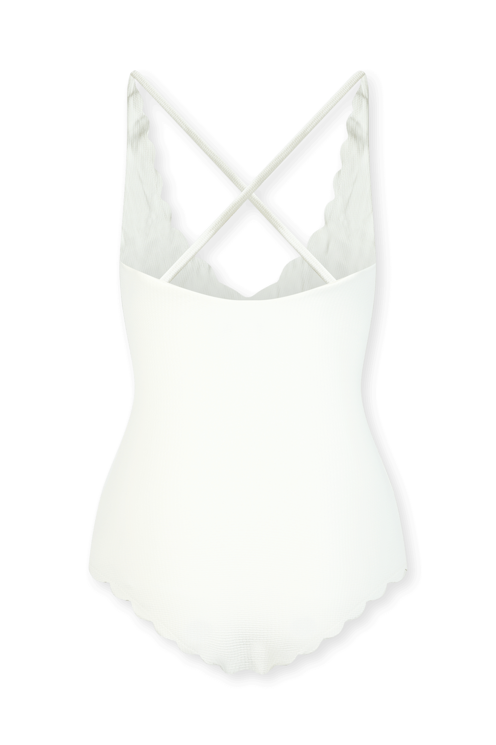 תמונה אחורית של בגד ים שלם נורט מיילוט לבן