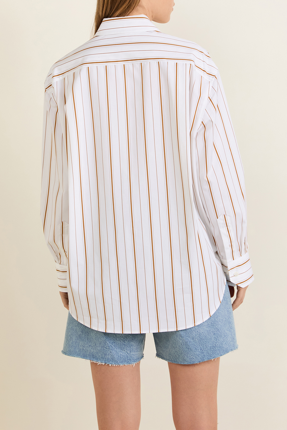 תמונת דוגמן אחורית של חולצת כפתורים