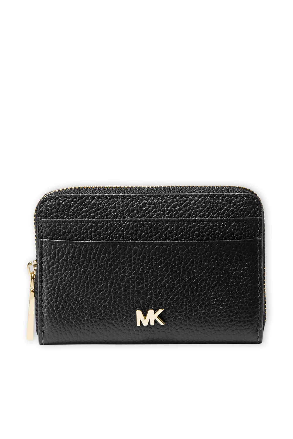 תמונה קידמית של Pebbled Leather SM Wallet in Black