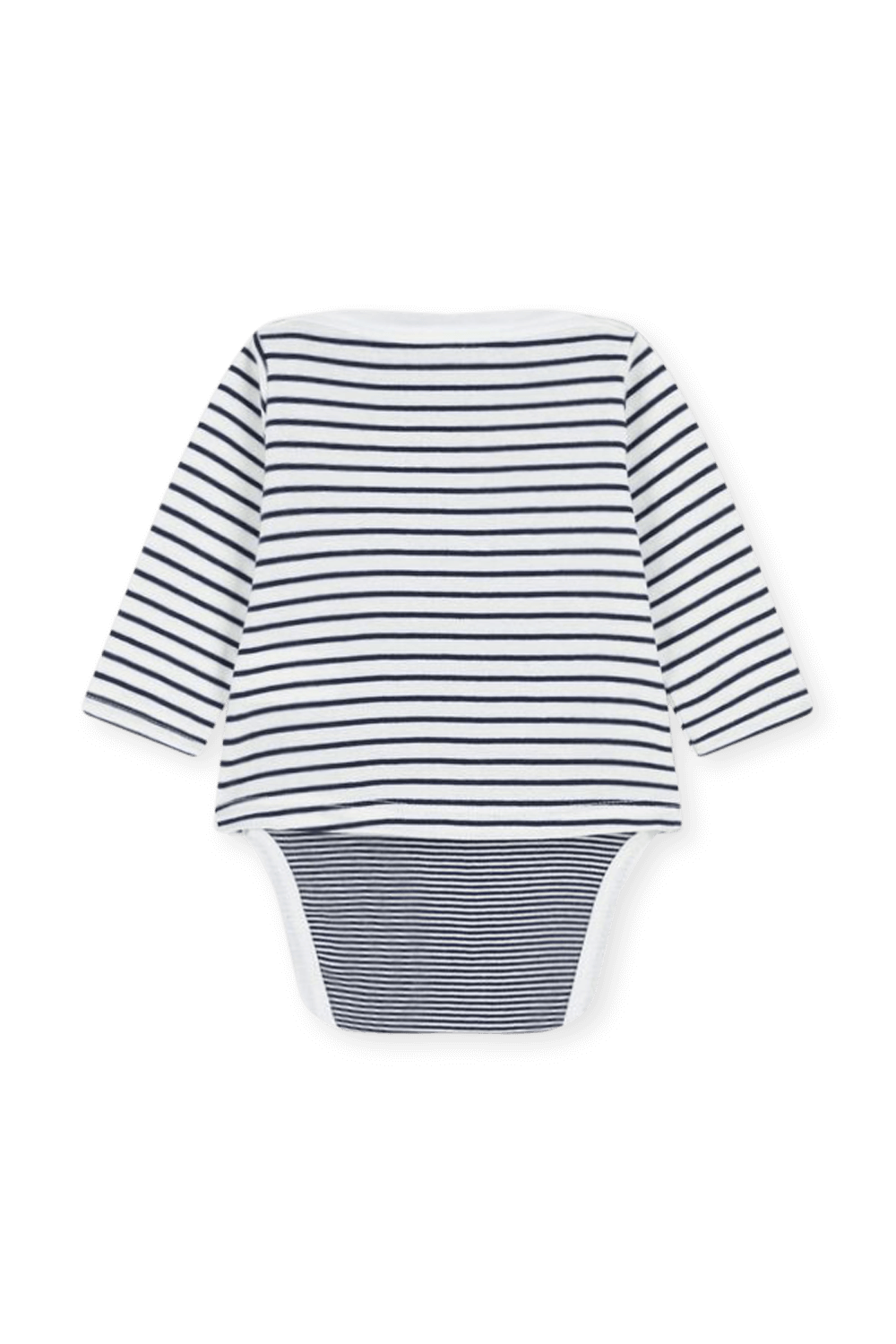 תמונה אחורית של בגד גוף פסים ארוך - גילאי 1-12 חודשים