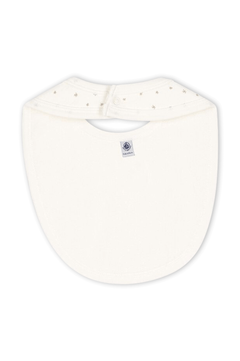 תמונה אחורית של סינר לבן עם הדפס כוכבים