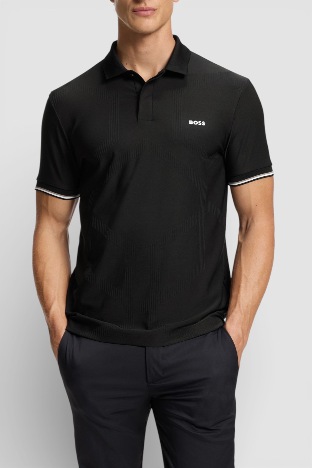 תמונת דוגמן קידמית של חולצת פולו