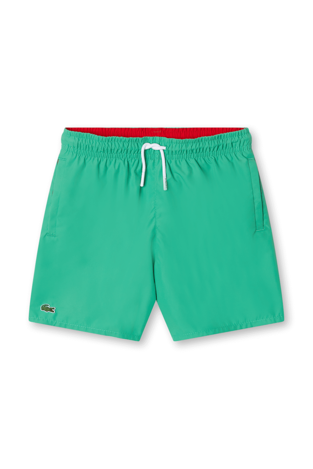 גילאי 4-16 מכנסי גלישה ירוקים עם לוגו רקום LACOSTE KIDS