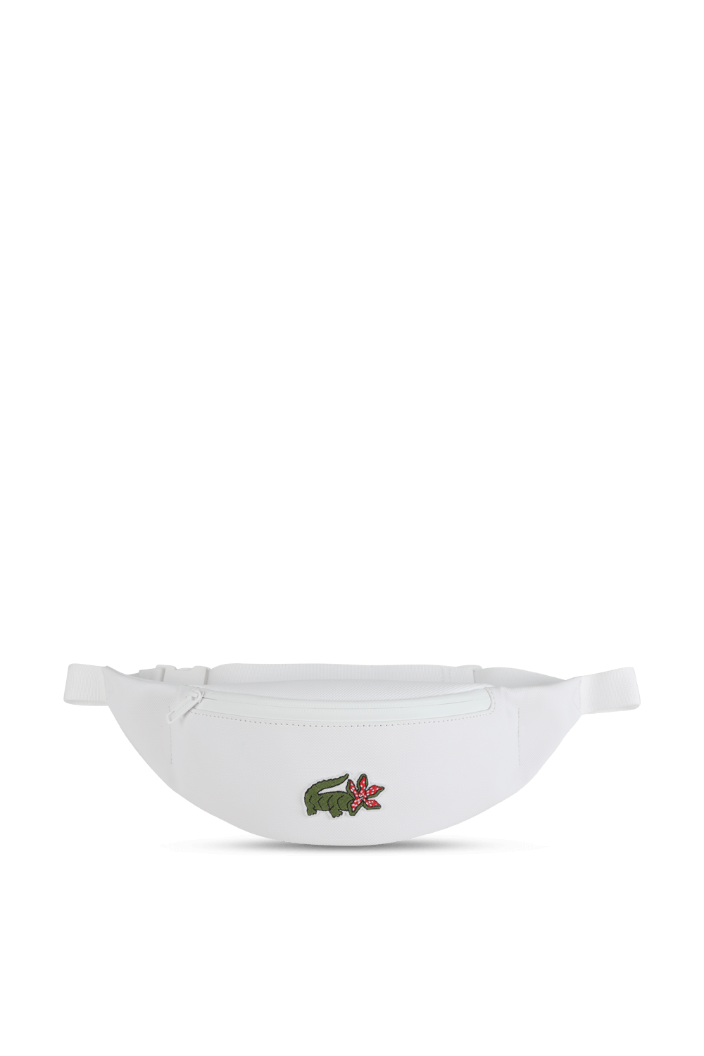 תמונה קידמית של לקוסט X נטפליקס תיק פאוץ' עם הדפס