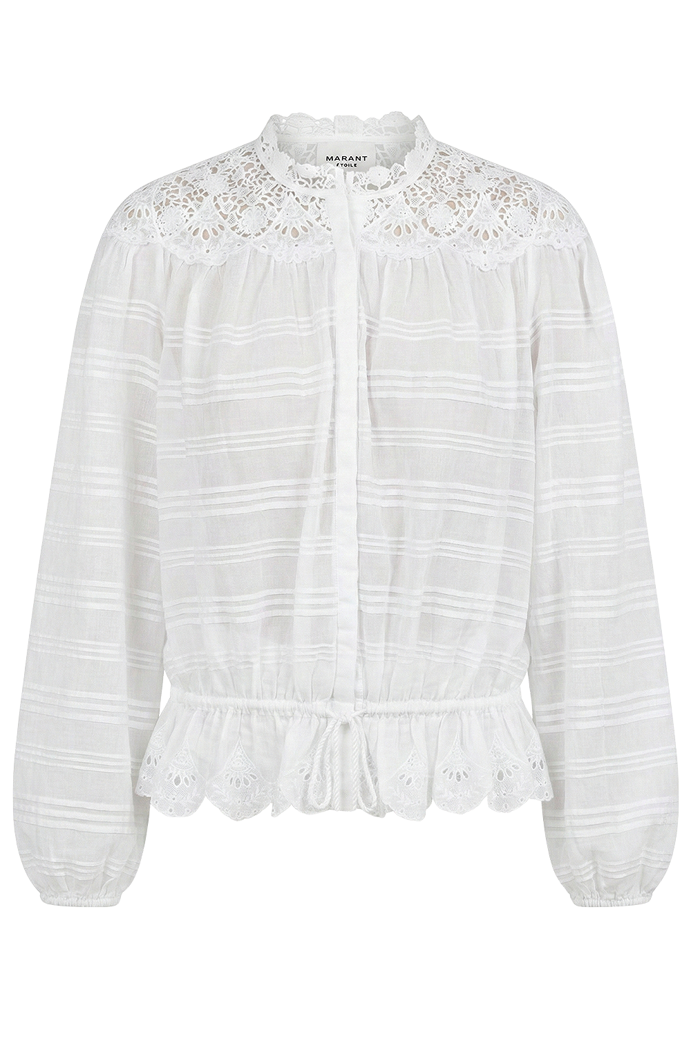 תמונה קידמית של חולצת תחרה