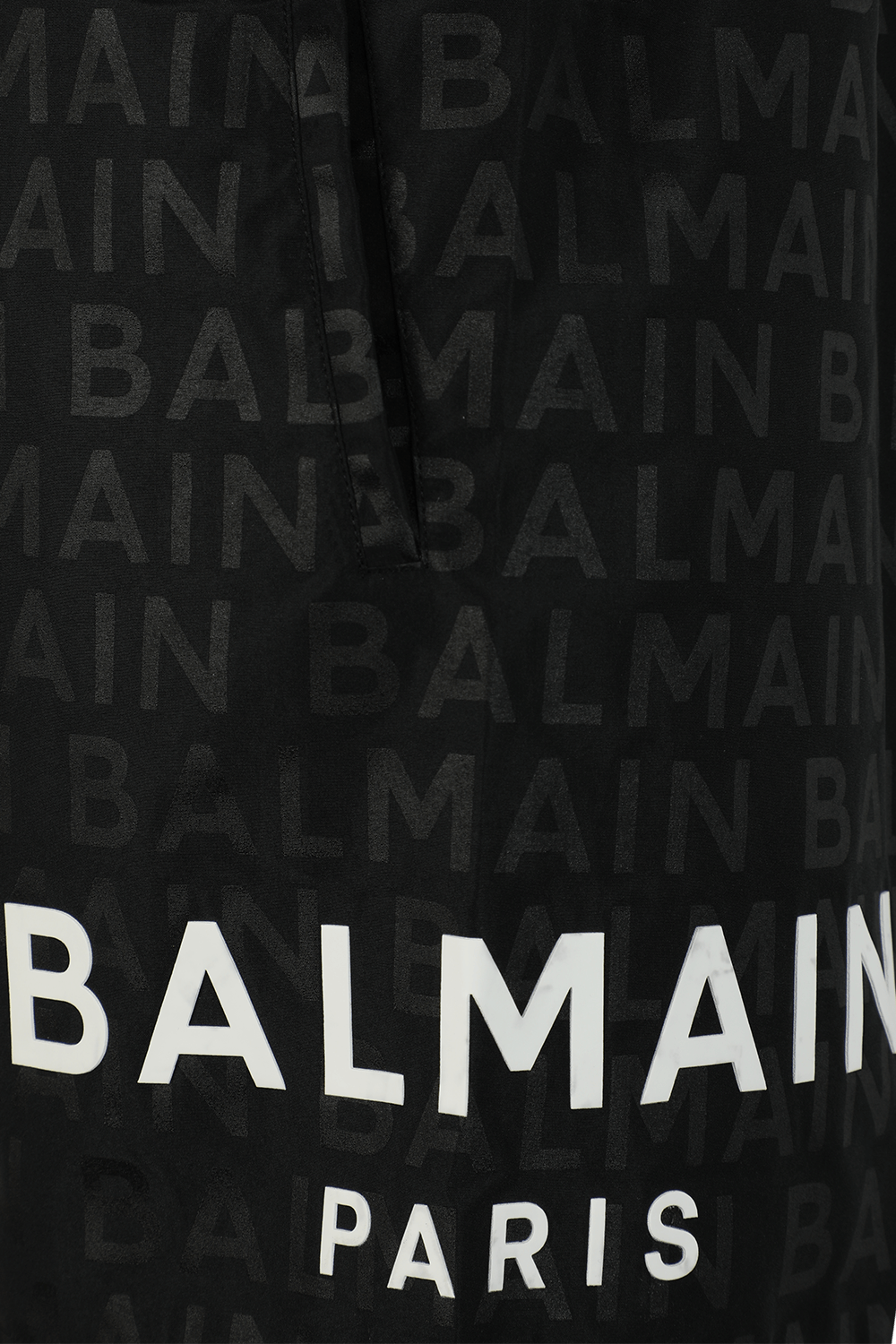 מכנסי בגד ים לוגומאניה בשחור BALMAIN
