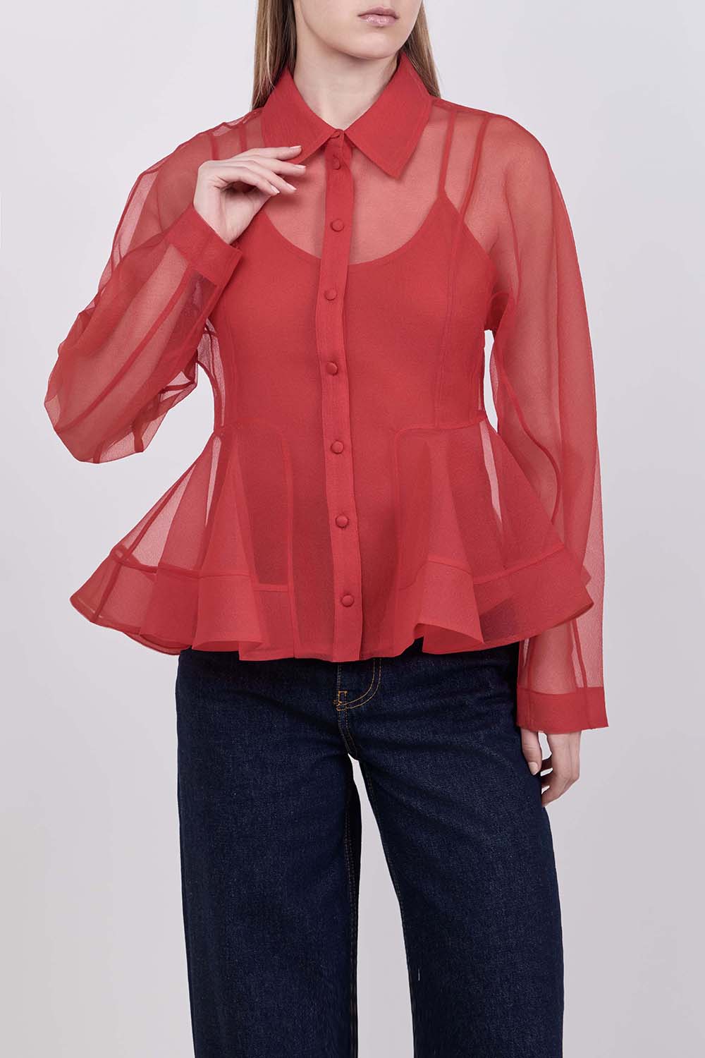 תמונת דוגמן קידמית של חולצת פפלום