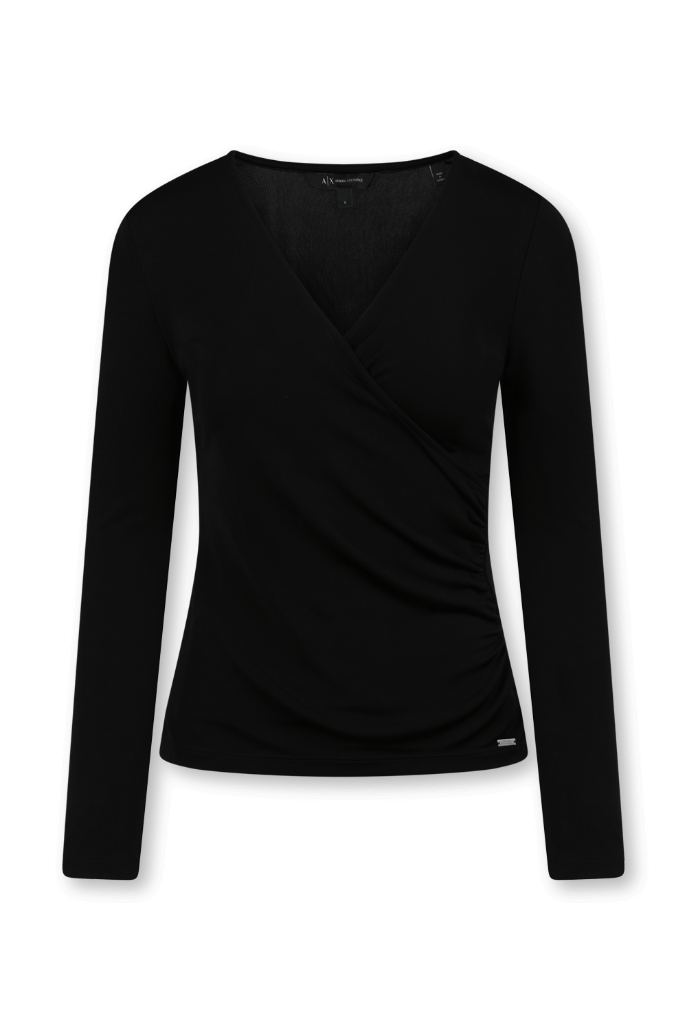 תמונה קידמית של חולצה ארוכה עם מחשוף מעטפה