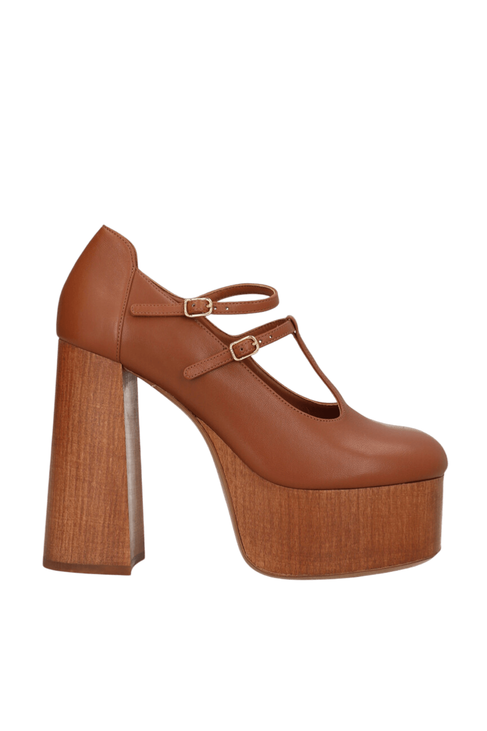 תמונה קידמית של נעלי עקב פלטפורמה