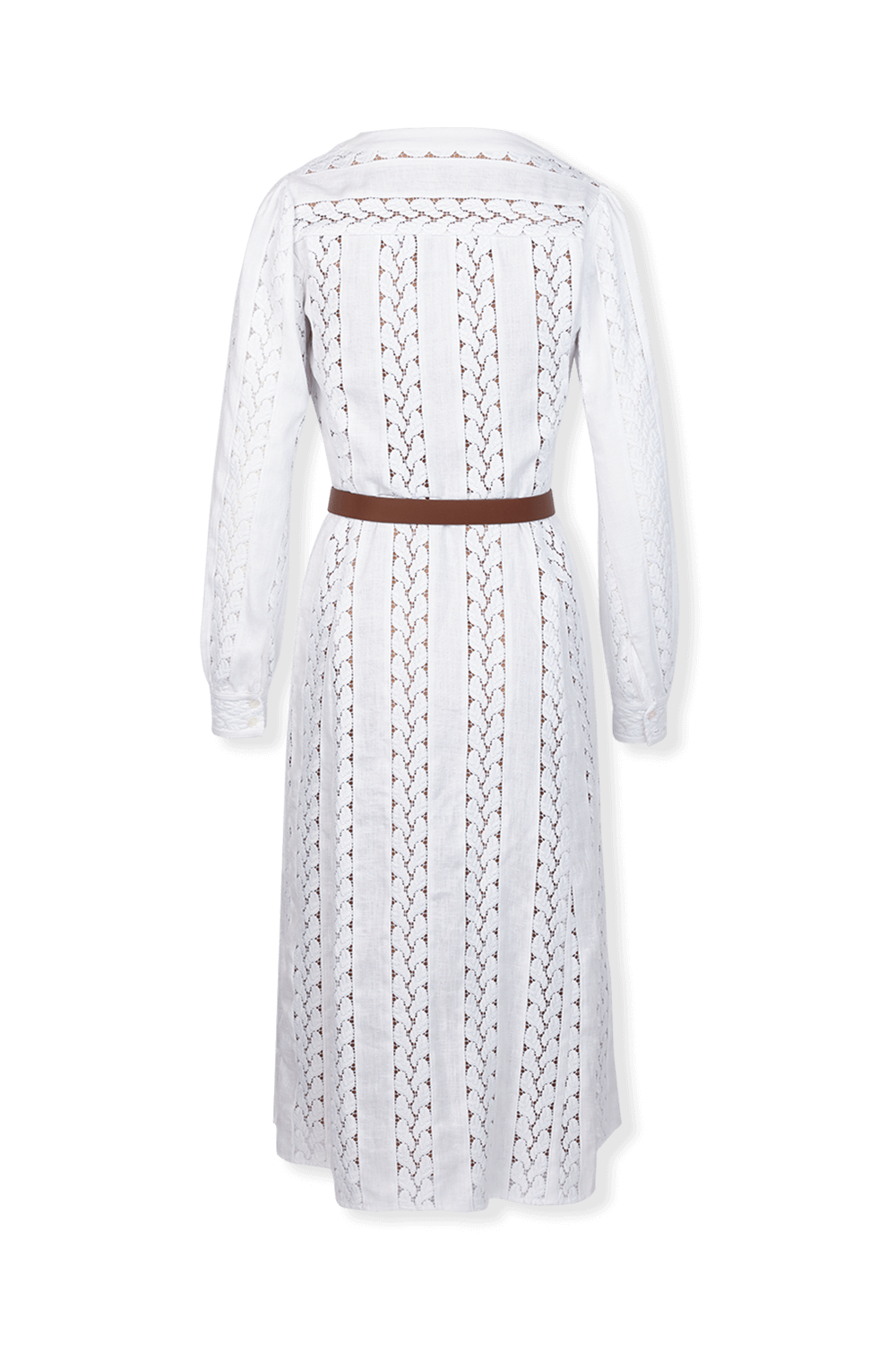 Rope Stripes Midi Dress in White MICHAEL KORS