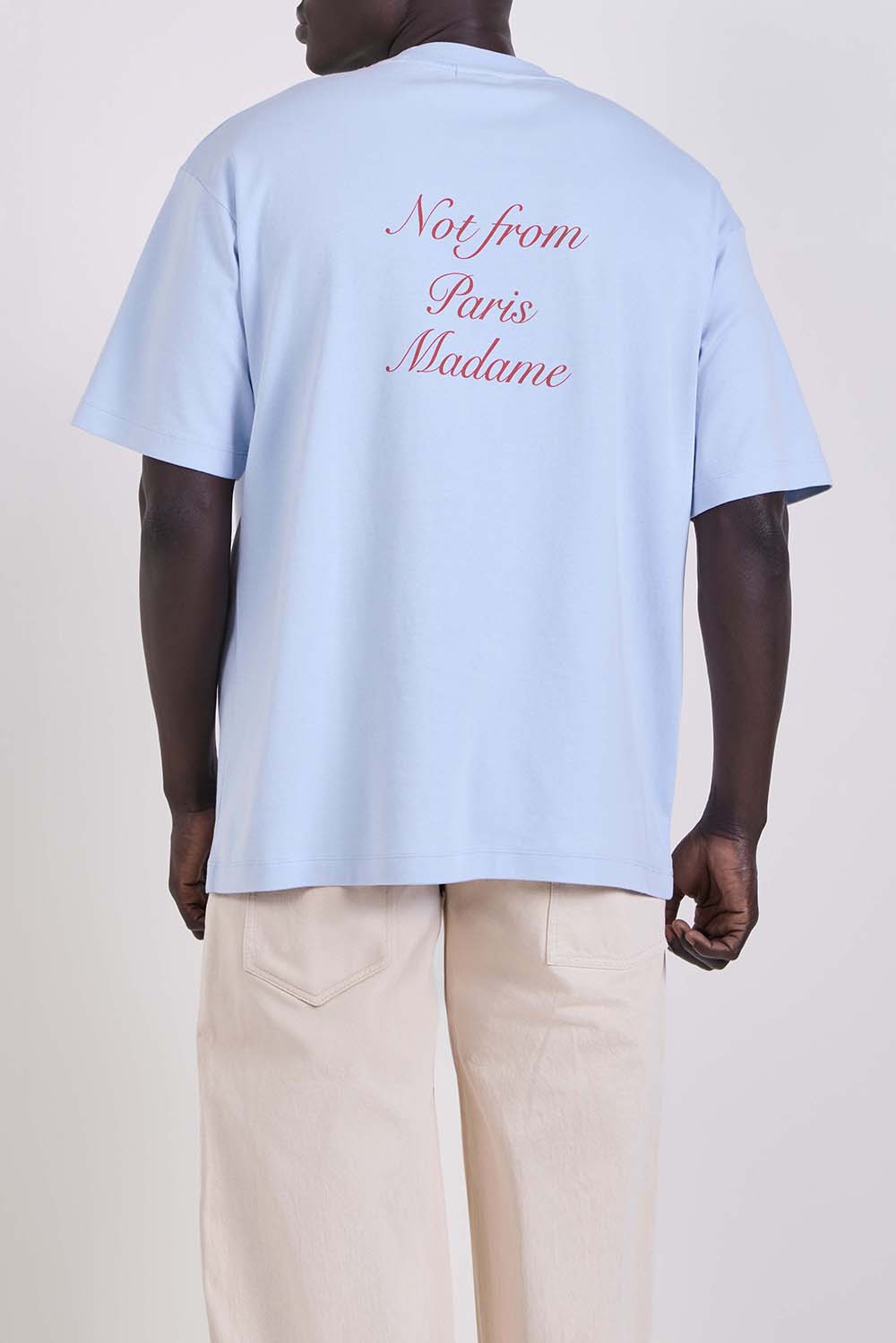 תמונת דוגמן אחורית של חולצת טי