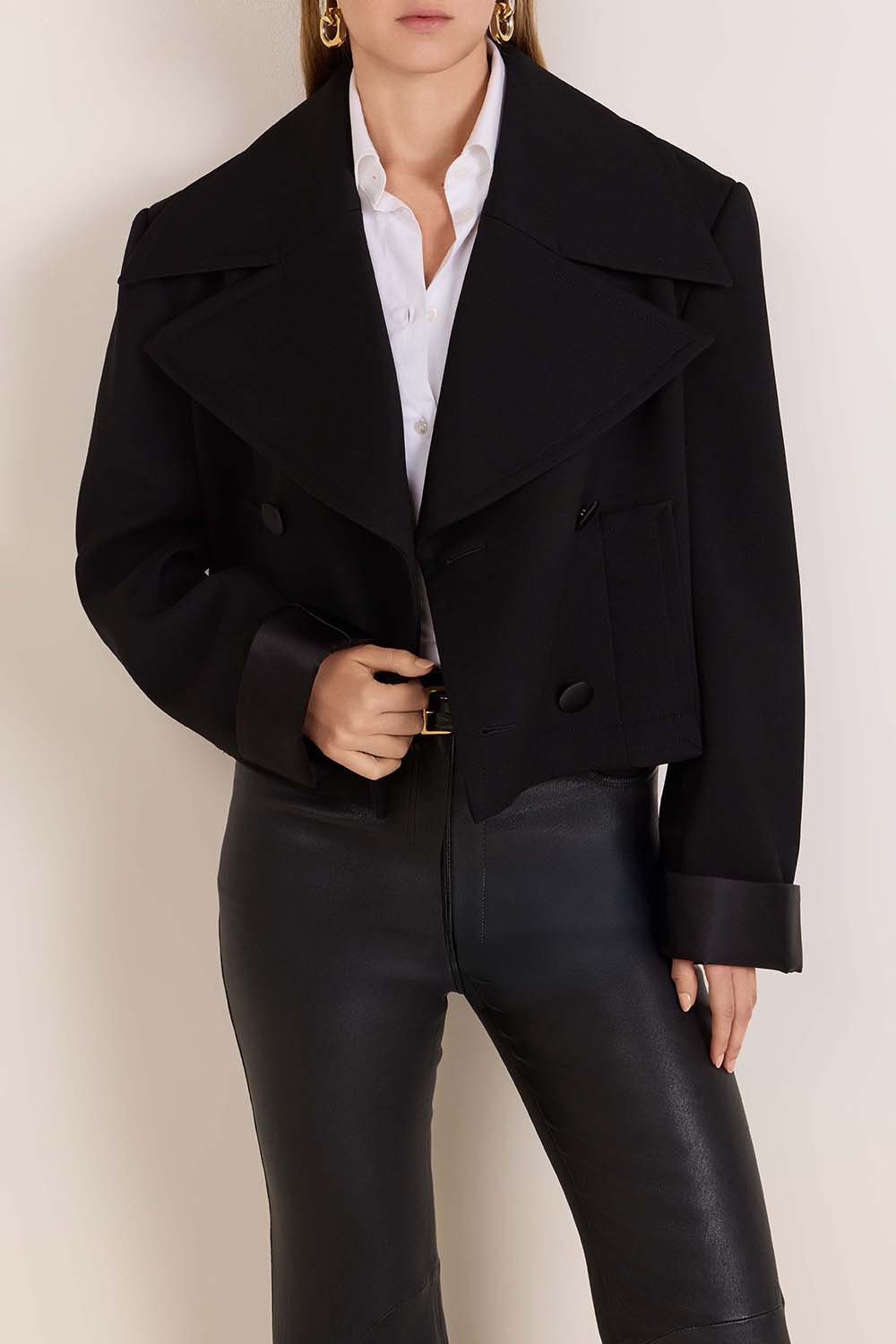 תמונת דוגמן קידמית של ז'קט צמר