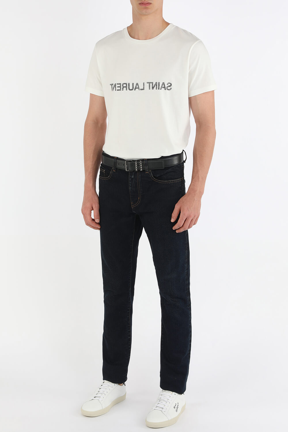 תמונת דוגמן קידמית של SL06 Court Leather Signature Sneakers