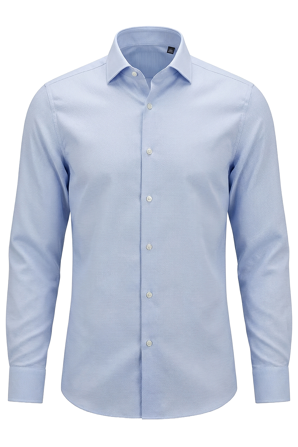 תמונה קידמית של חולצה מכופתרת בגזרה ישרה