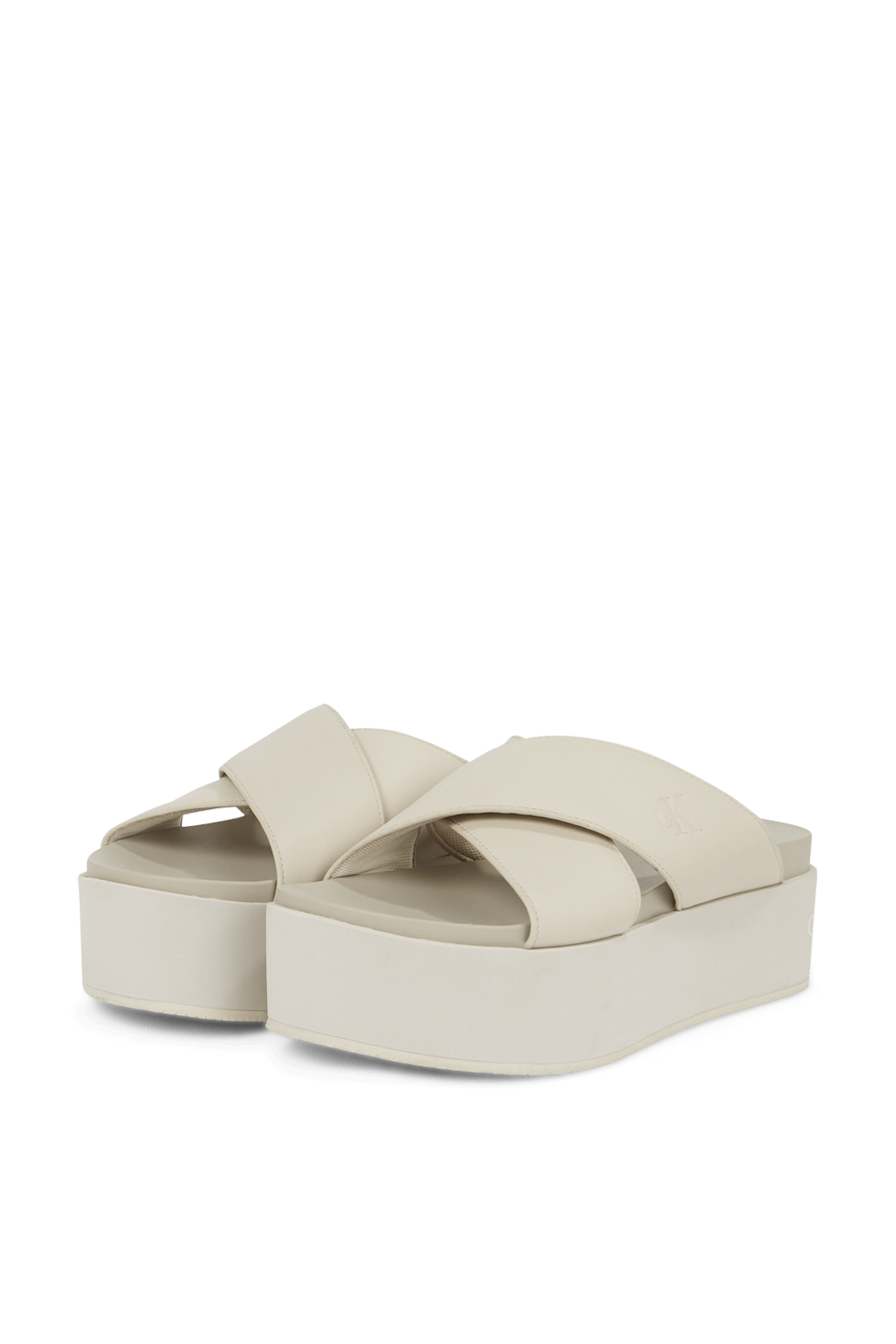 תמונה אחורית של כפכפי סליידס פלטפורמה