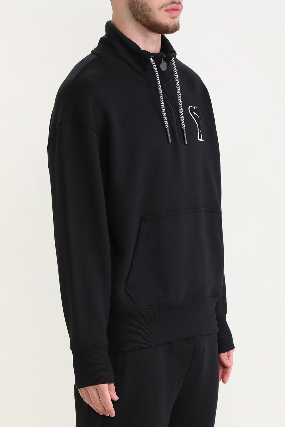 תמונת דוגמן קידמית של פומה X אמי סווטשירט צווארון מרוכסן