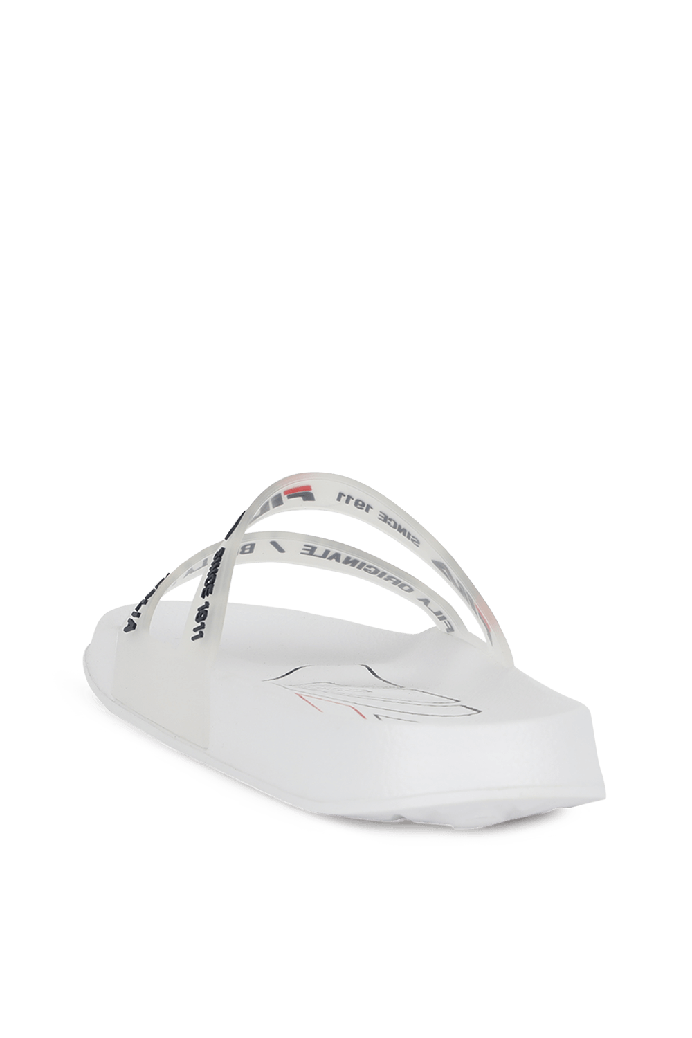 תמונה אחורית של Logo Flip Flops in White