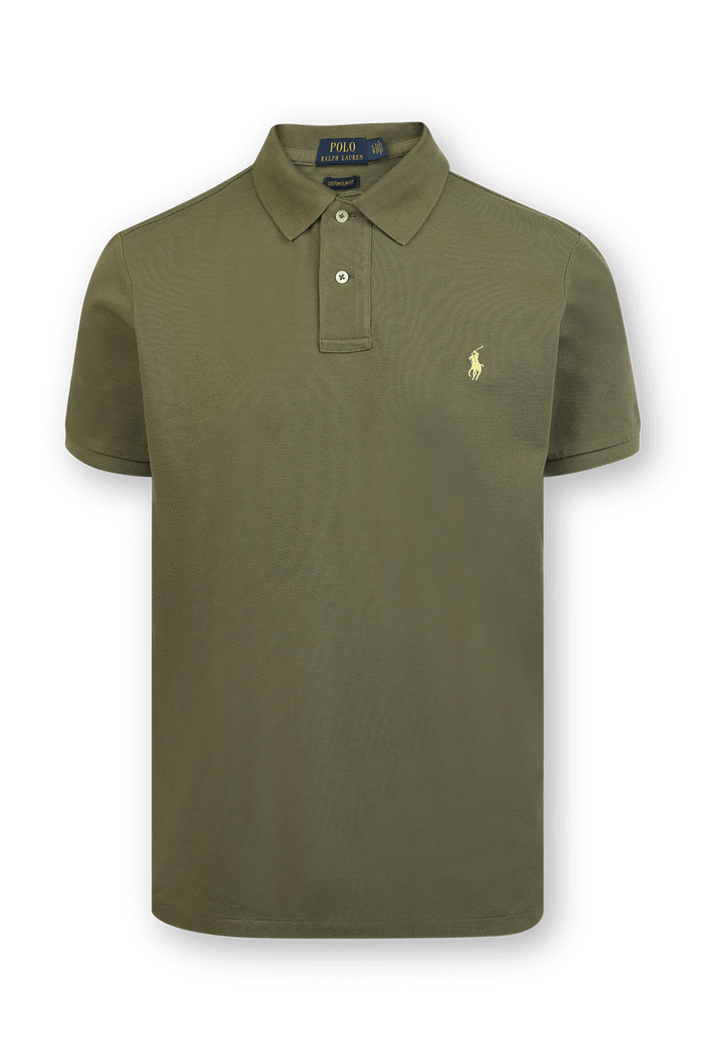 Short Sleeve 2 Buttons Polo Shirt in Olive Green POLO RALPH LAUREN