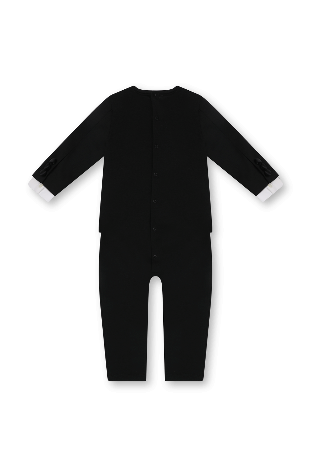 תמונה אחורית של גילאי 3-18 חודשים אוברול טוקסידו