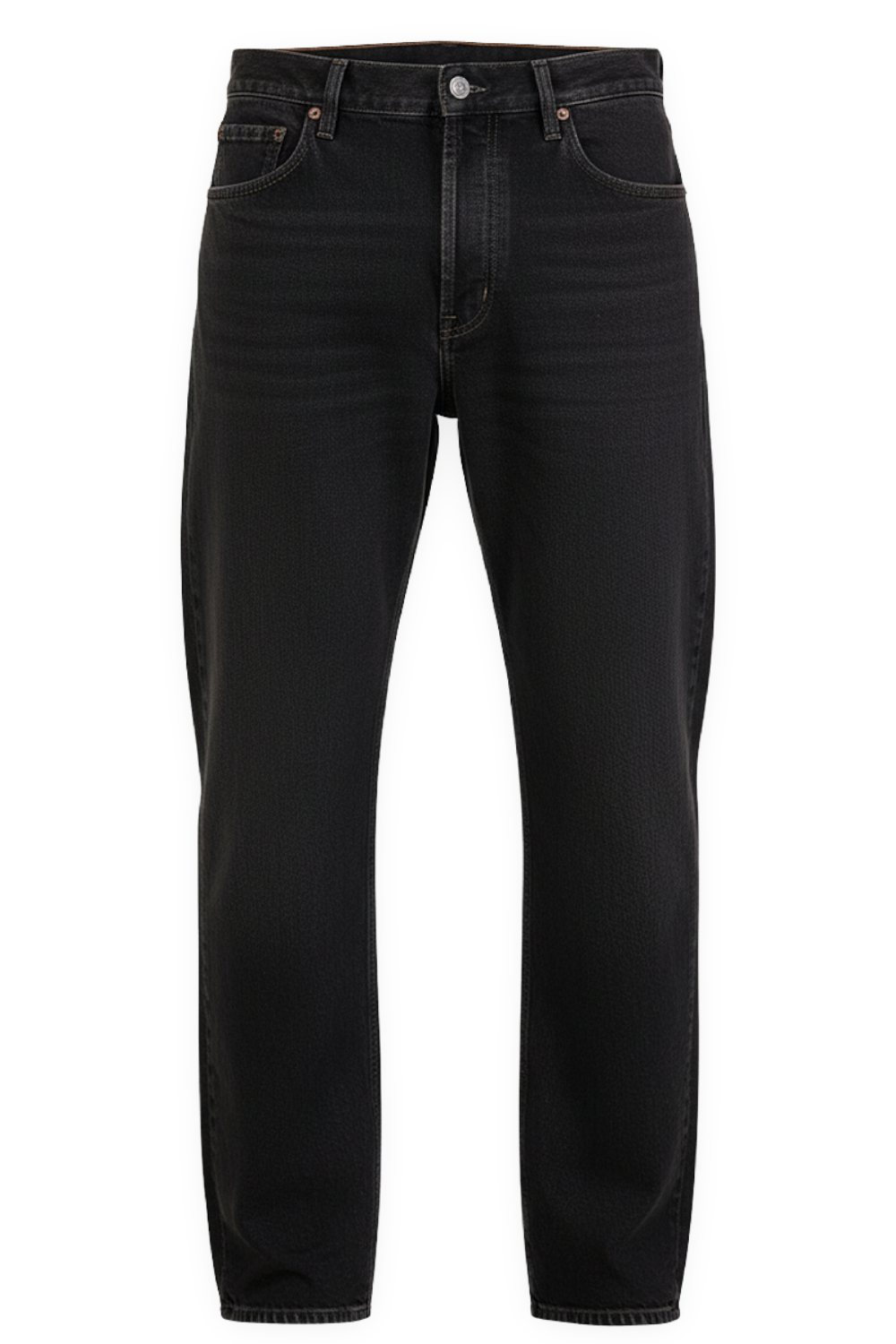 תמונה קידמית של מכנסי ג'ינס בגזרה ישרה