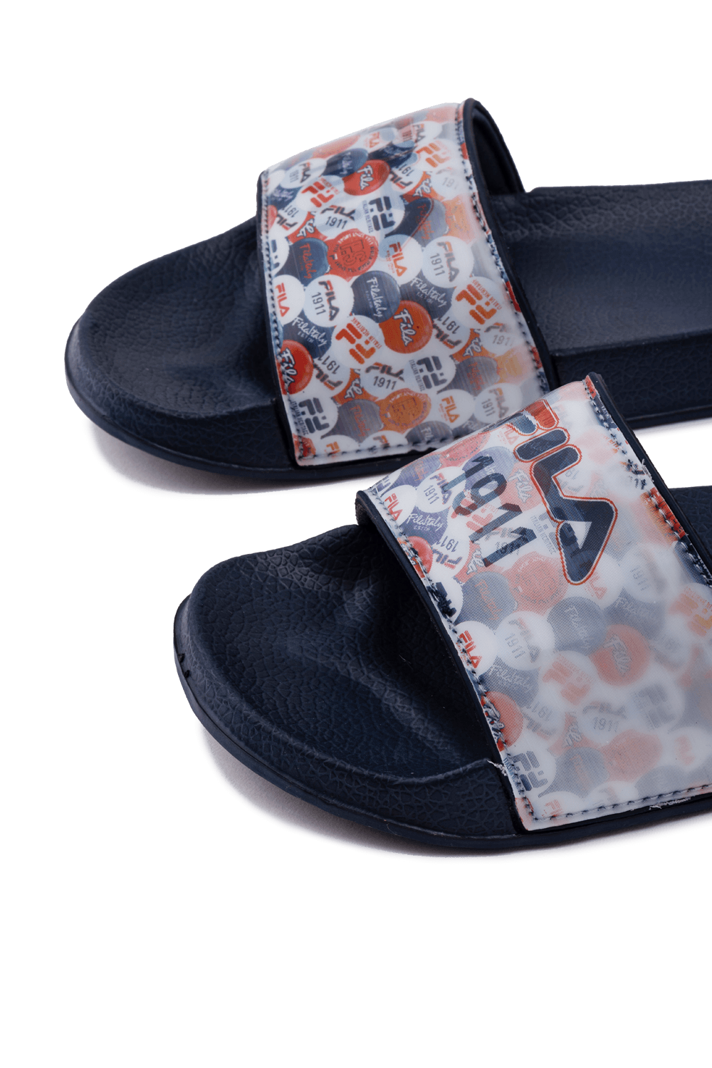 תמונה קידמית של מידות 28-35 כפכפי סליידס כחולים