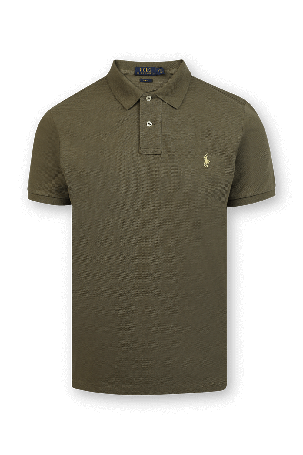 Short Sleeve Knit Polo Shirt in Olive Green POLO RALPH LAUREN