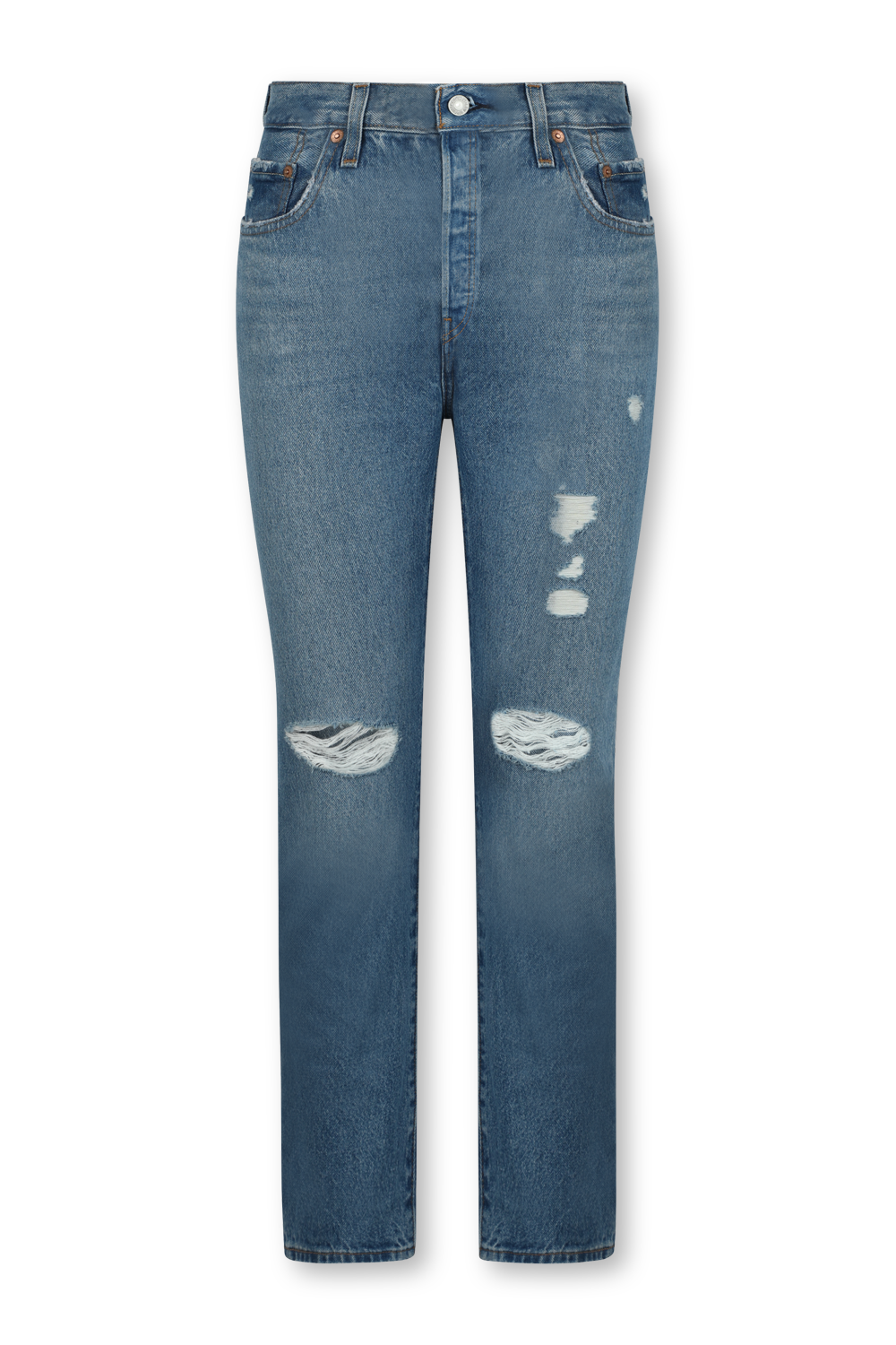 מכנסי ג'ינס 501 כחולים עם קרעים LEVI`S