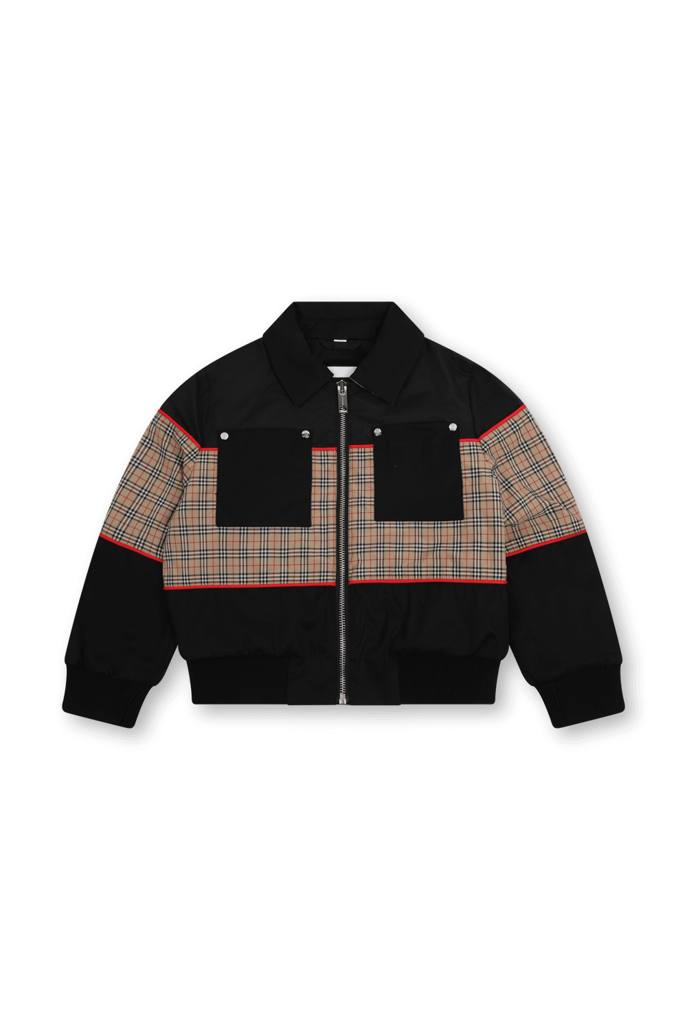 תמונה קידמית של גילאי 3-14 מעיל ניילון משבצות