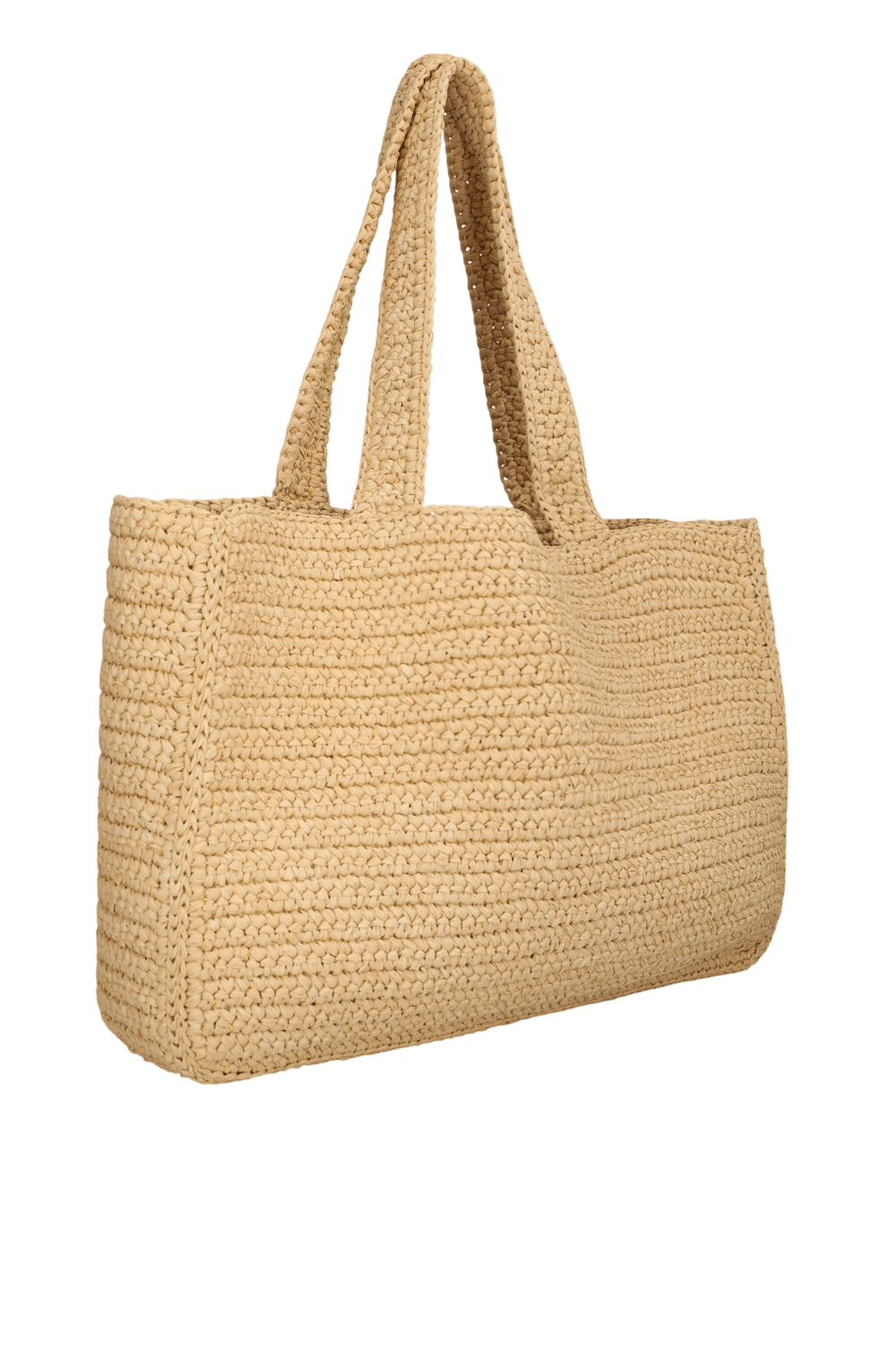 תמונה אחורית של תיק קש