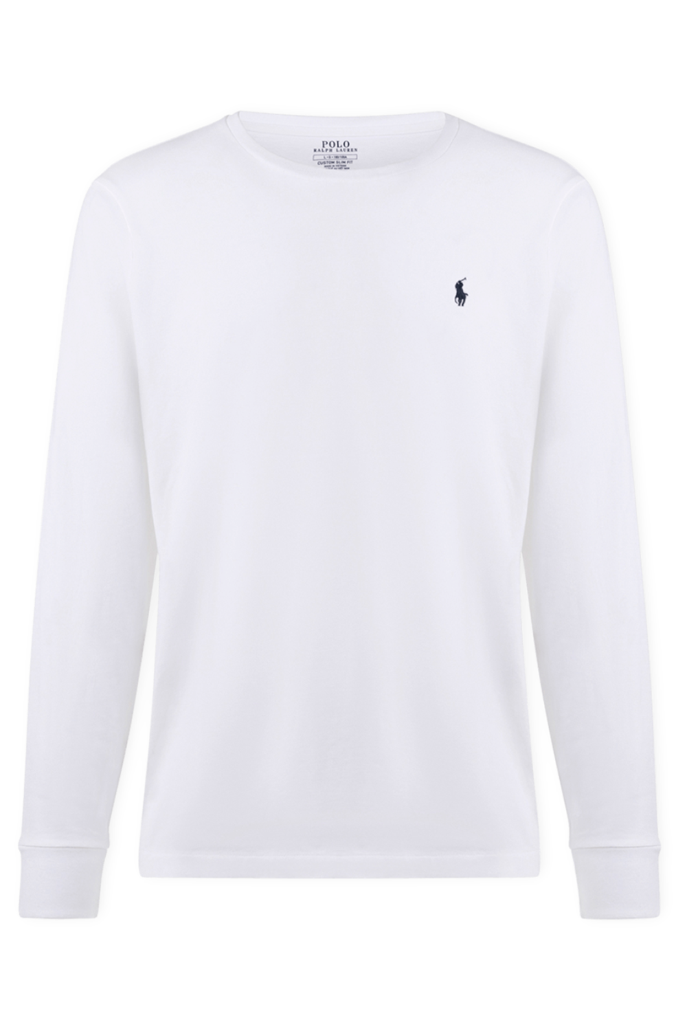 תמונה קידמית של חולצת טי ארוכה עם לוגו רקום