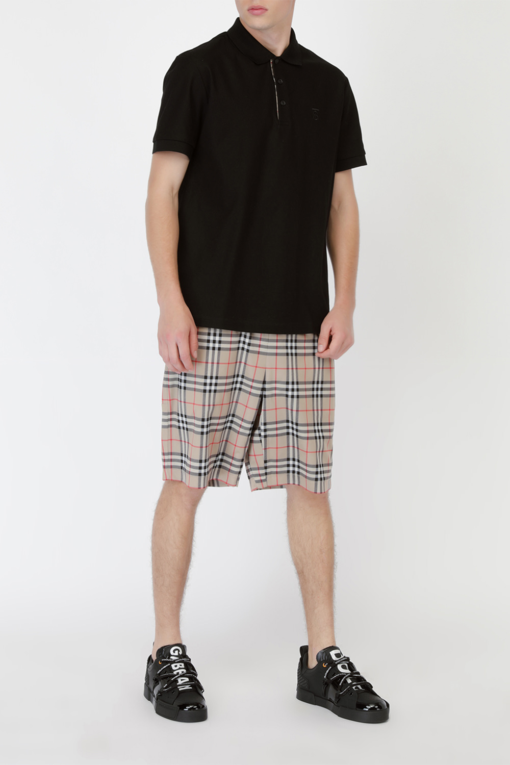 תמונת דוגמן קידמית של Portofino Lace Up Sneakers in Black