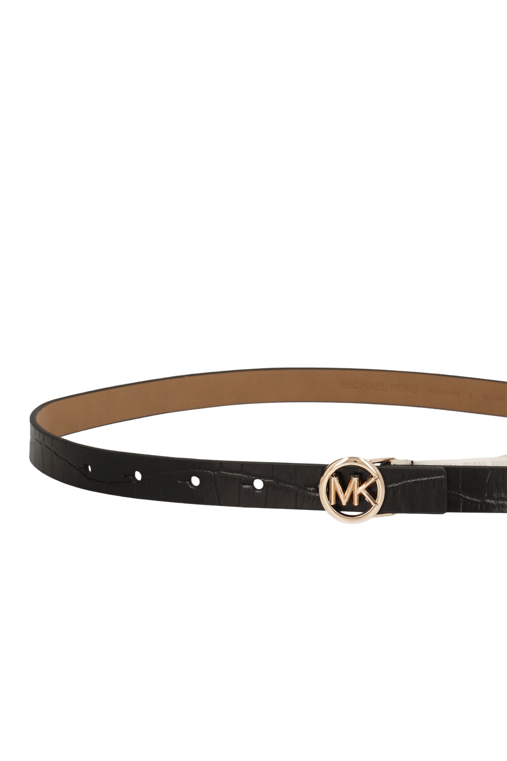 תמונת תקריב של חגורת עור