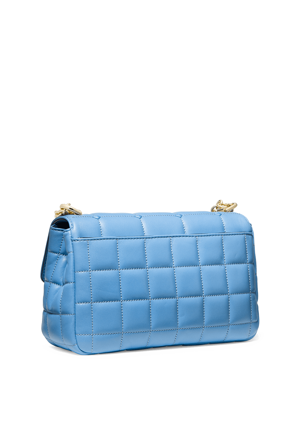 Soho LG Studded Quilted Leather Shoulder Bag in Soft Blue MICHAEL KORS