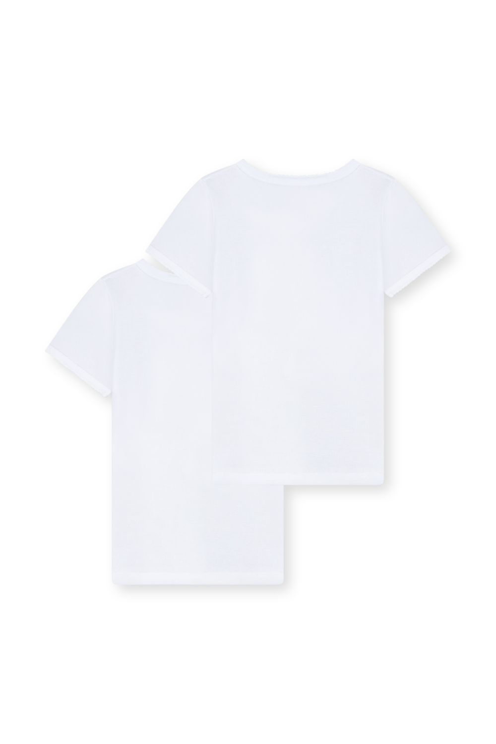 גילאי 2-8 מארז שתי חולצות לבנות PETIT BATEAU