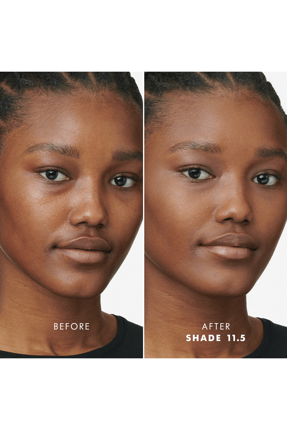 תמונת פנים של פודרה לומינוס סילק גלואו למראה זוהר 11.5