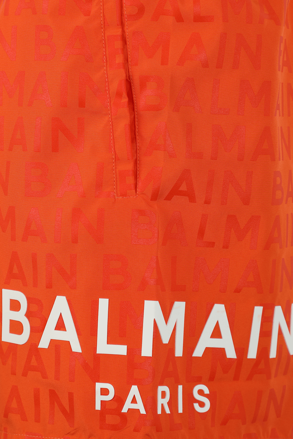 מכנסי בגד ים לוגומאניה בכתום BALMAIN