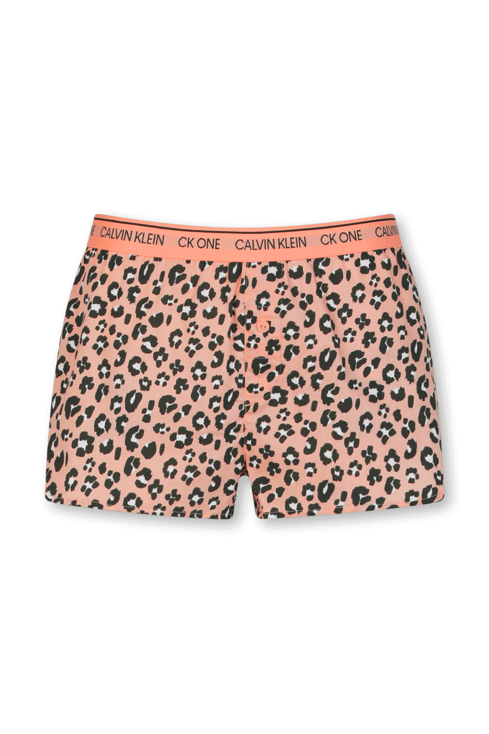 תמונה קידמית של מכנסי פיג'מה קצרים עם הדפס מנומר