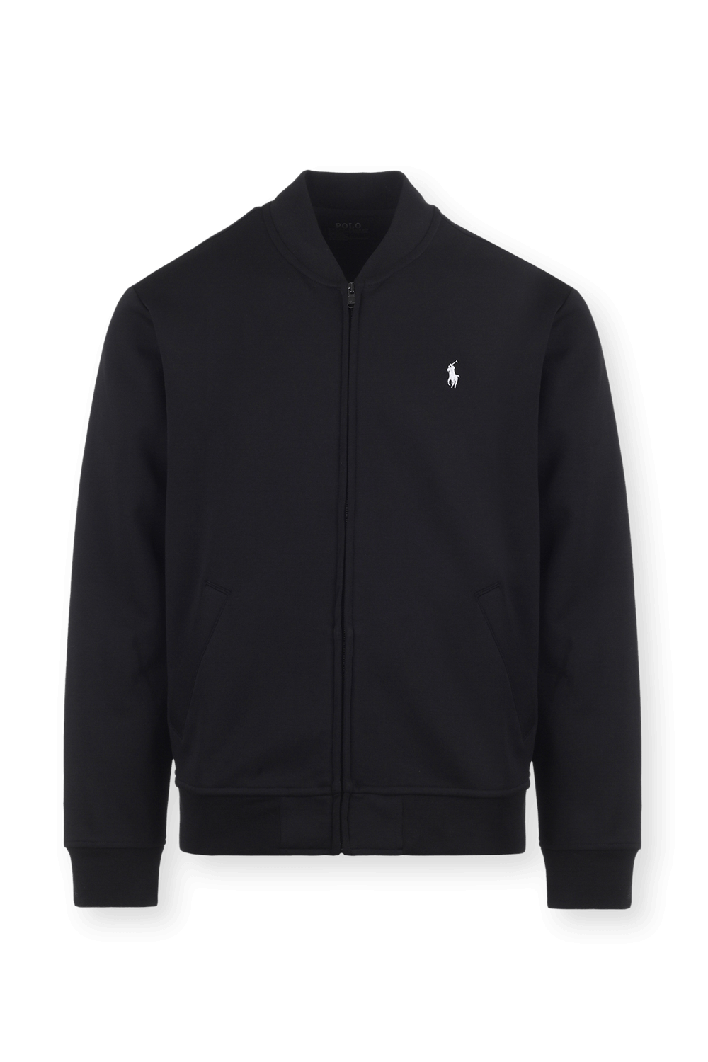 תמונה קידמית של Black Performance Zip Bomber Jacket