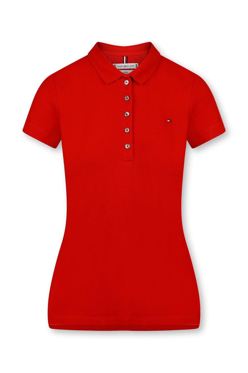 חולצת פולו אדומה עם לוגו רקום TOMMY HILFIGER