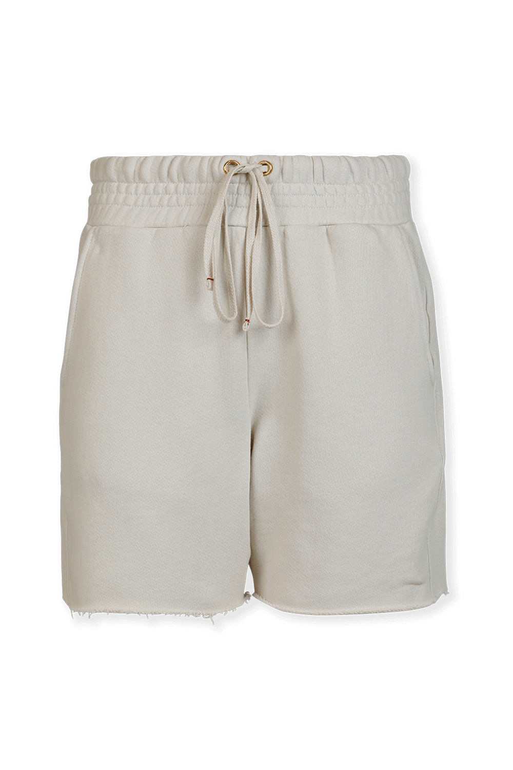 תמונה קידמית של מכנסי ג'וג קצרים בגוון שנהב